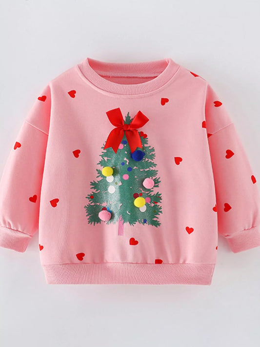 Children's Christmas Tree Applique Sweatshirt - Onestop clothes shop