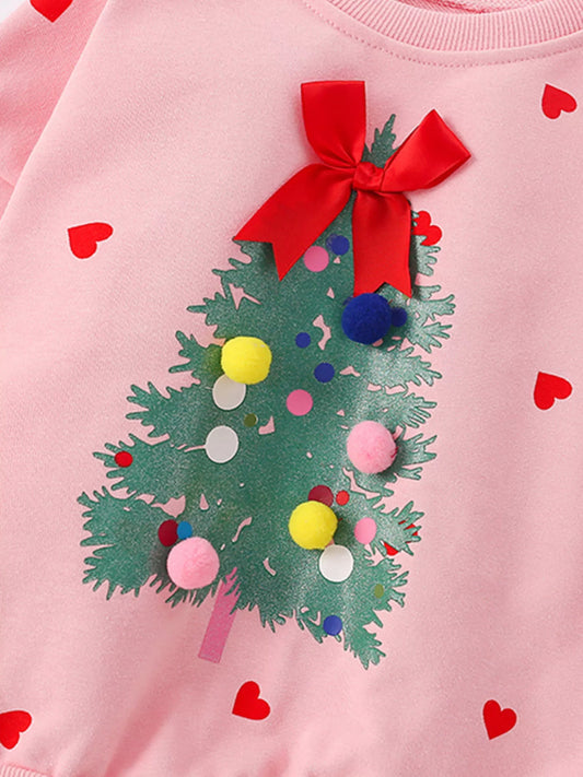 Children's Christmas Tree Applique Sweatshirt - Onestop clothes shop
