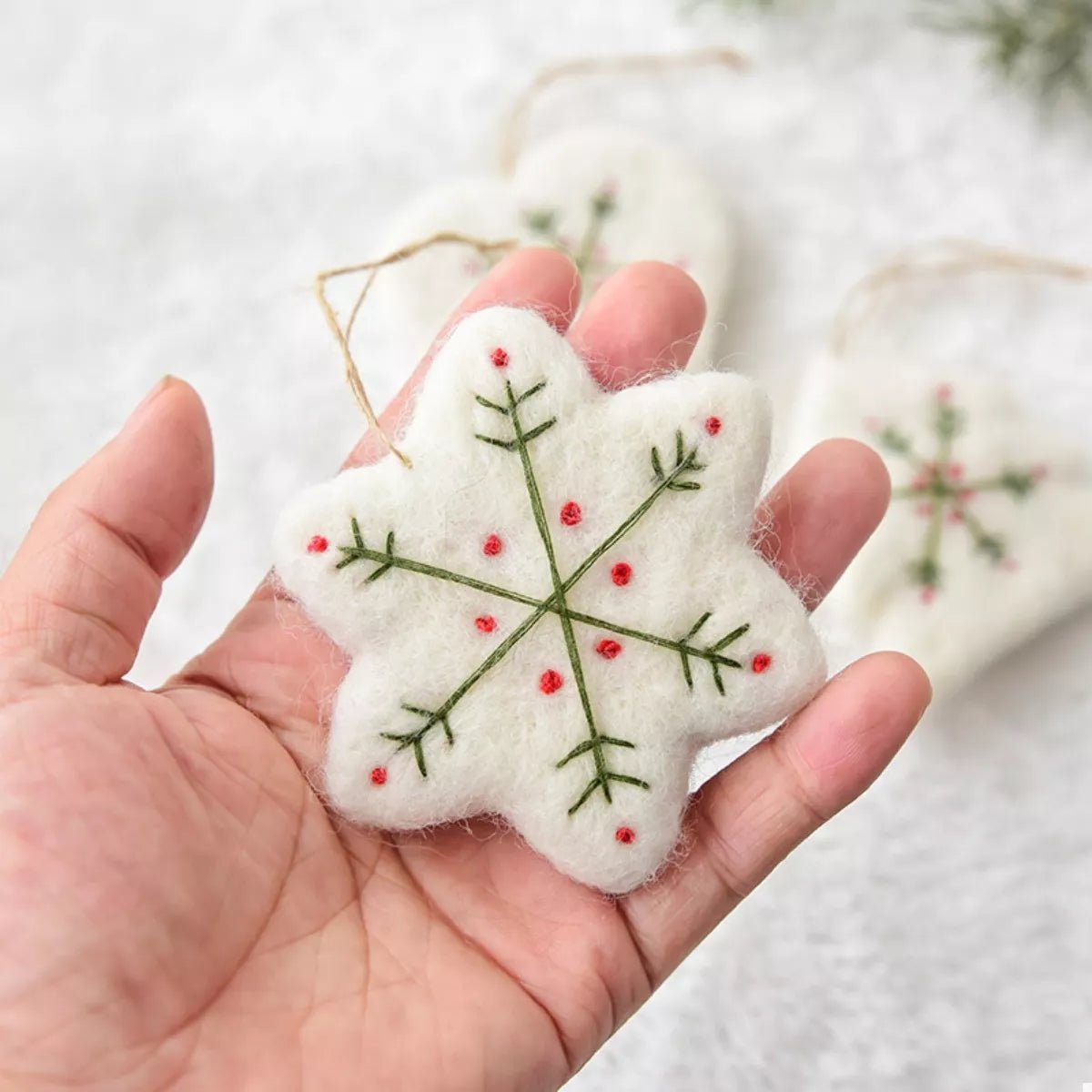 Christmas Felt Snowflake Ornament - Onestop clothes shop