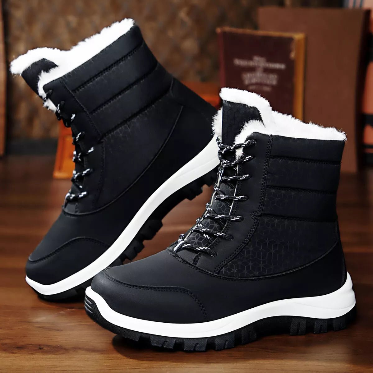 Winter Waterproof Snow Boots with Warm Fur Lining - Onestop clothes shop