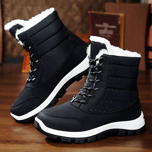Winter Waterproof Snow Boots with Warm Fur Lining - Onestop clothes shop