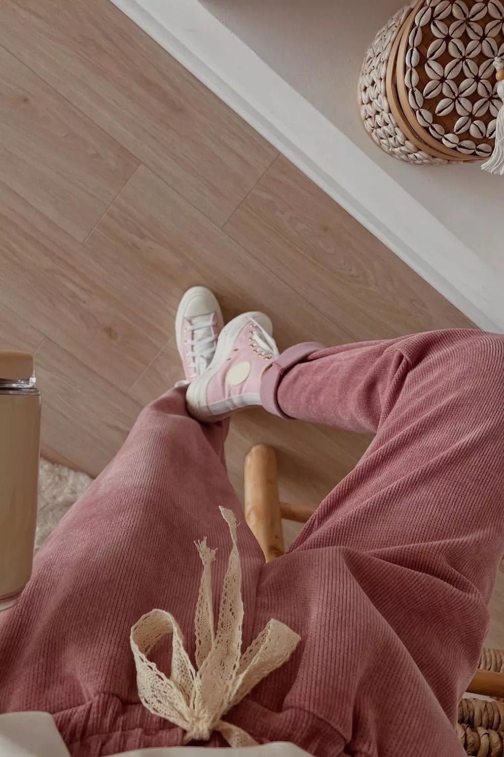 Lace Detail Dropped Shoulder Hoodie and Pants Set - Onestop clothes shop