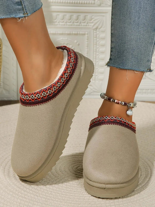 Round Toe Platform Slippers - Onestop clothes shop