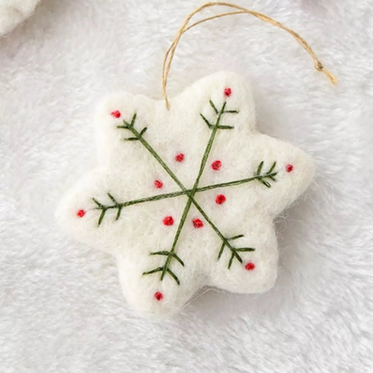 Christmas Felt Snowflake Ornament - Onestop clothes shop