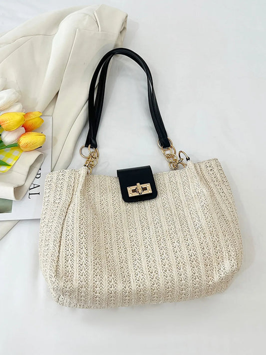 Woven Straw Shoulder Bag - Onestop clothes shop