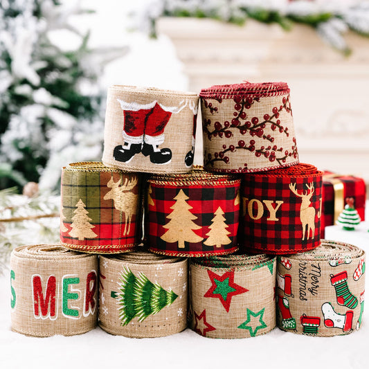 Christmas Polyester Ribbon - Onestop clothes shop